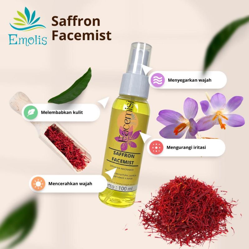 Face Mist Saffron GLOWING dengan BUNGA SAFRON ASLI dan VITAMIN C 100ml