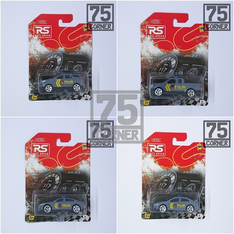 [ 75 CORNER ] RKC Diecast Metal RS Roll Speed Mobil Polisi Sabhara Livery Mazda 6 Toyota Fortuner
