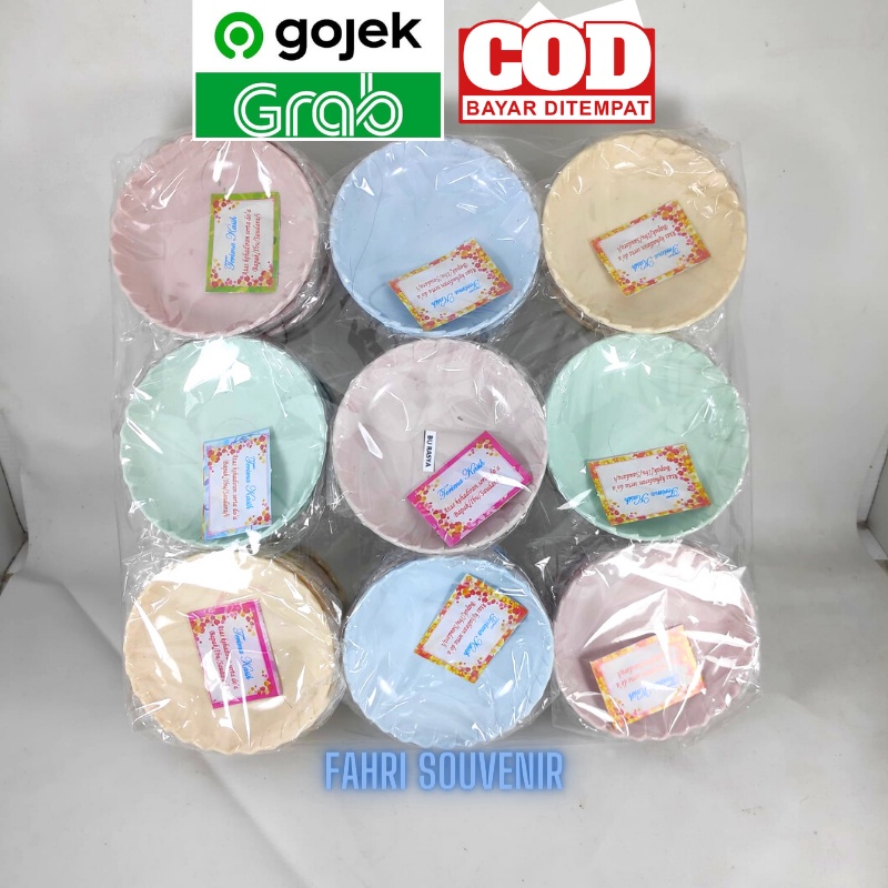 Jual Mangkok Bulat Gerigi Warna Soft Kemas Plastik Souvenir Pernikahan Ulang Tahun Dan Khitanan 5633