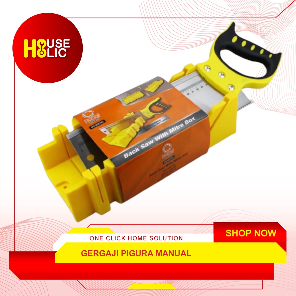 Mitre Box Saw Gergaji Figura Manual / Gergaji Pigura Siku Sudut