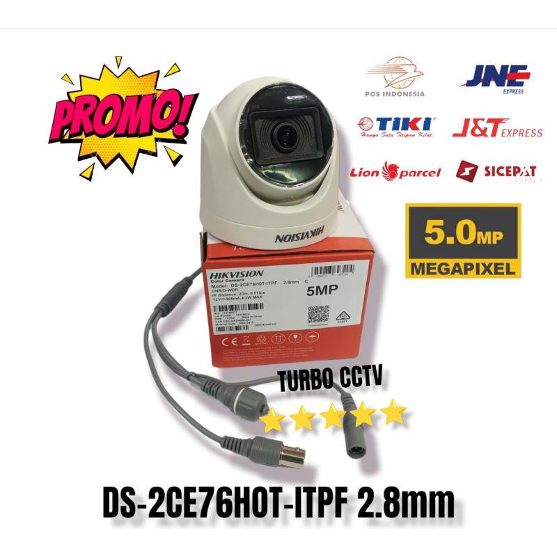 Camera Cctv Indoor Hikvision Ds-2Ce76Hot-Itpf 5Mp Berkualitas Best Seller