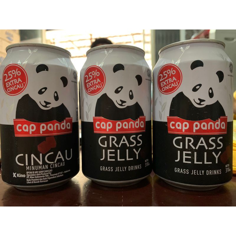 

Cincau panda kaleng 1 dus isi 24 / grass jelly drink / minuman cincau / minuman cap panda