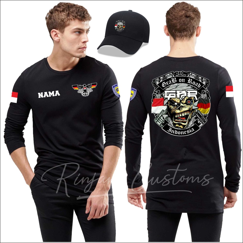 KAOS GBR INDONESIA.KAOS GRAB ON ROAD.BISA TAMBAH NAMA