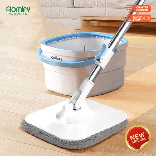 Jual Homify Alat Pel Dual Clean Spin Mop Pel Lantai Single Spin Mop Pel Otomatis Multifungsi