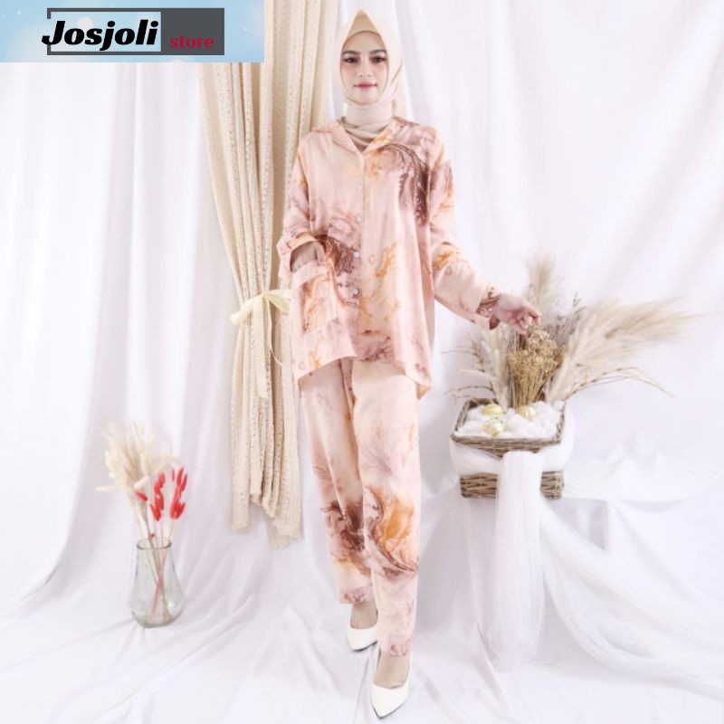 JOSJOLI_STORE/Piyama PP Nisa/Piyama Rayon Wanita Jumbo XXL/Pakaian Tidur Wanita Dewasa