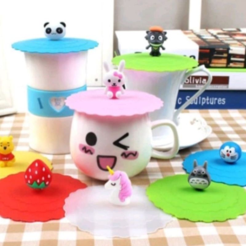 TUTUP GELAS SILIKON KARAKTER