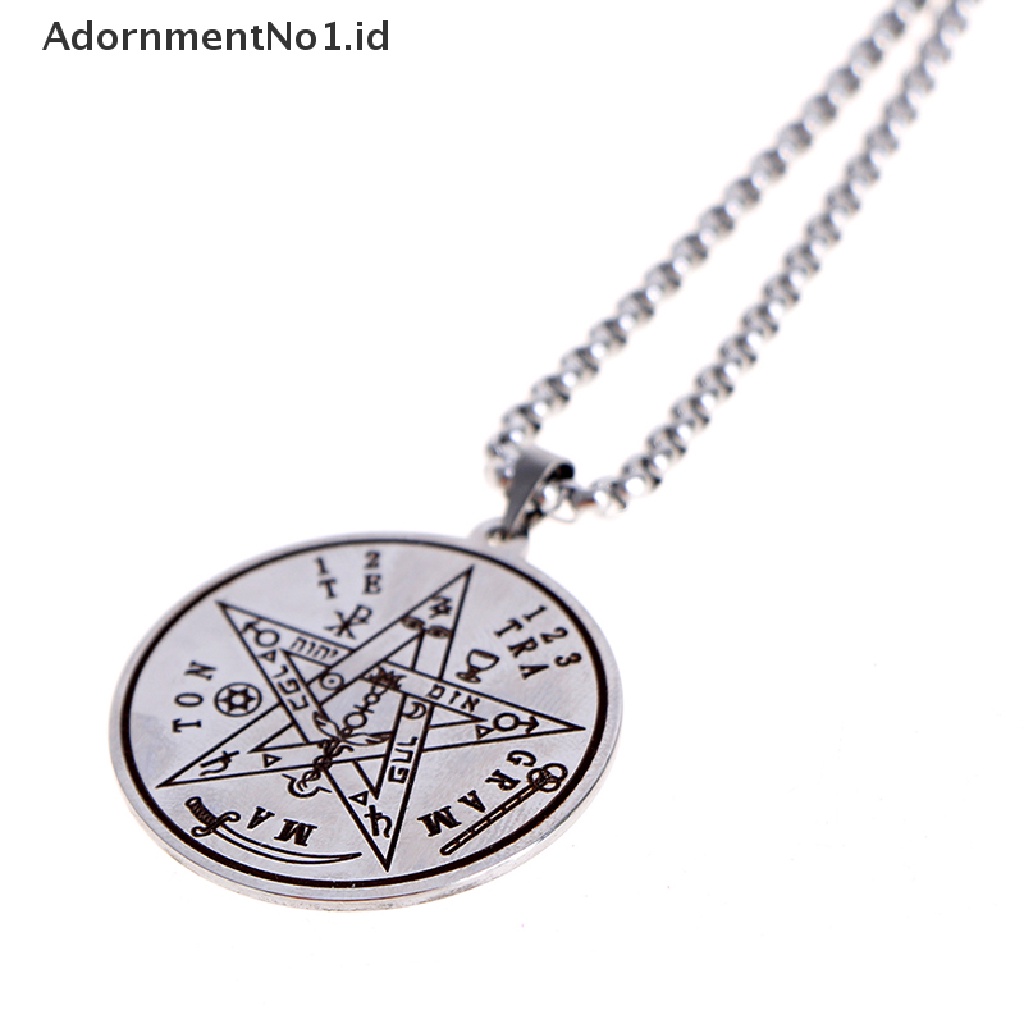 [AdornmentNo1] 1pc Kalung Pagan Tetragrammaton Pentagram Pendant Wicca Supernatural [ID]