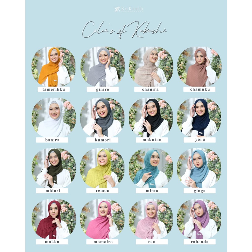 Pasmina Plisket / Hijab / Kerudung / Pashmina Plisket Kakashi by Kukasih