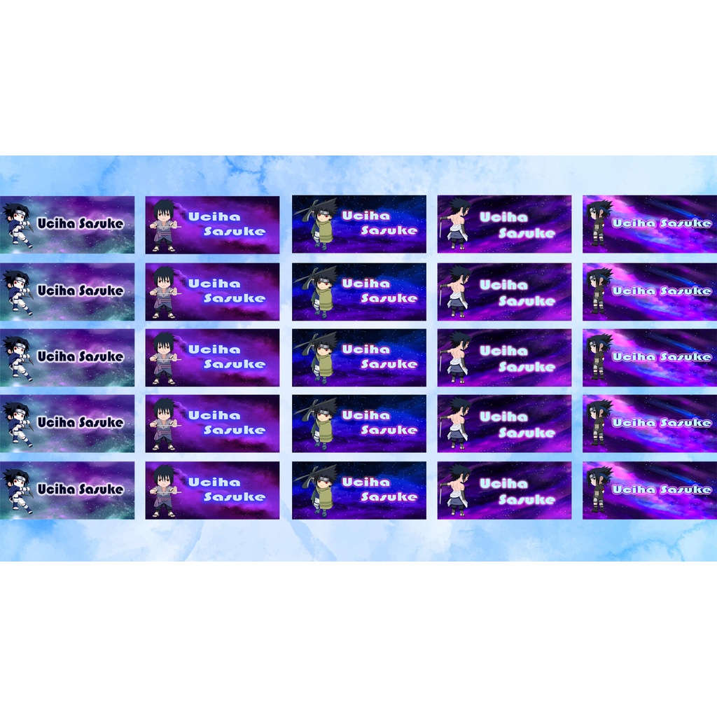 

Sticker Nama / Sticker Anime / Label Nama Anime Uciha Sasuke 1