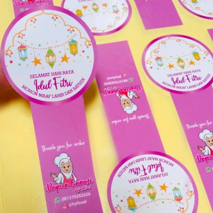 

Paket Stiker Produk Segel Toples Bentuk Custom