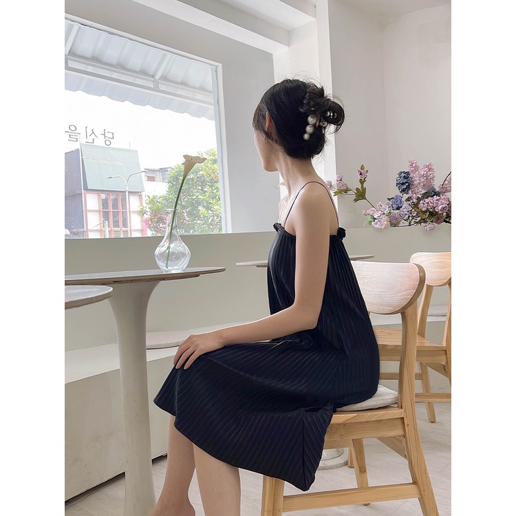 Kadaka D-0209 Mini Pleats Dress Premium Spaghetti Strap