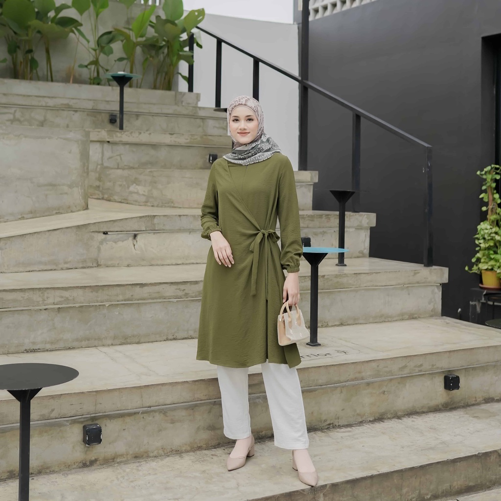 Le Khari Citra Tunik Bahan Airflow Tunik Polos Busui Size S-XL
