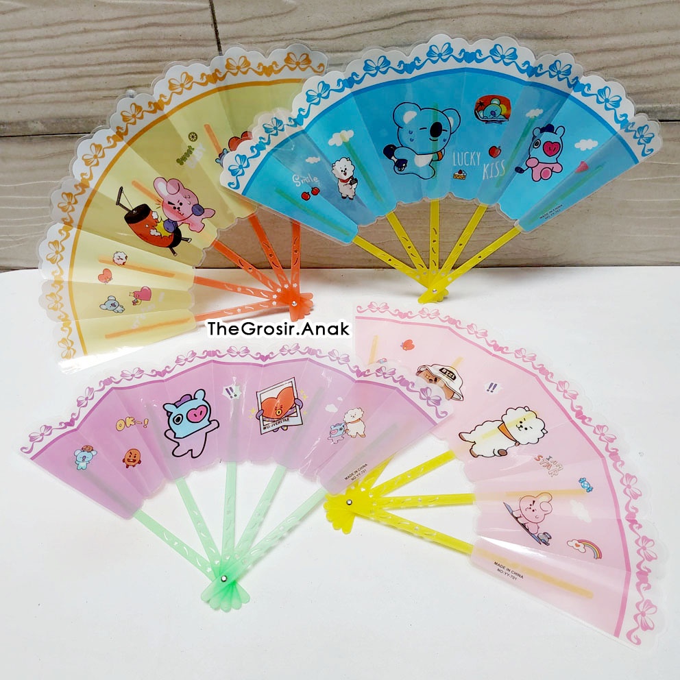 MURAH!!! Kipas Lipat BT21 Kipas Tangan Karakter BTS KPOP