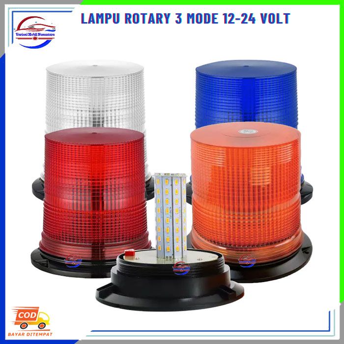 Lampu Rotari Rotary 24 Volt 12 Volt Flash Blitz Led Lampu Tanda Bahaya Variasi Mobil Truk Truck