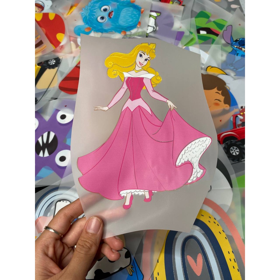 SABLON SETRIKA SABLON DTF PRINTING TEMA KARTUN DISNEY PRINCESS