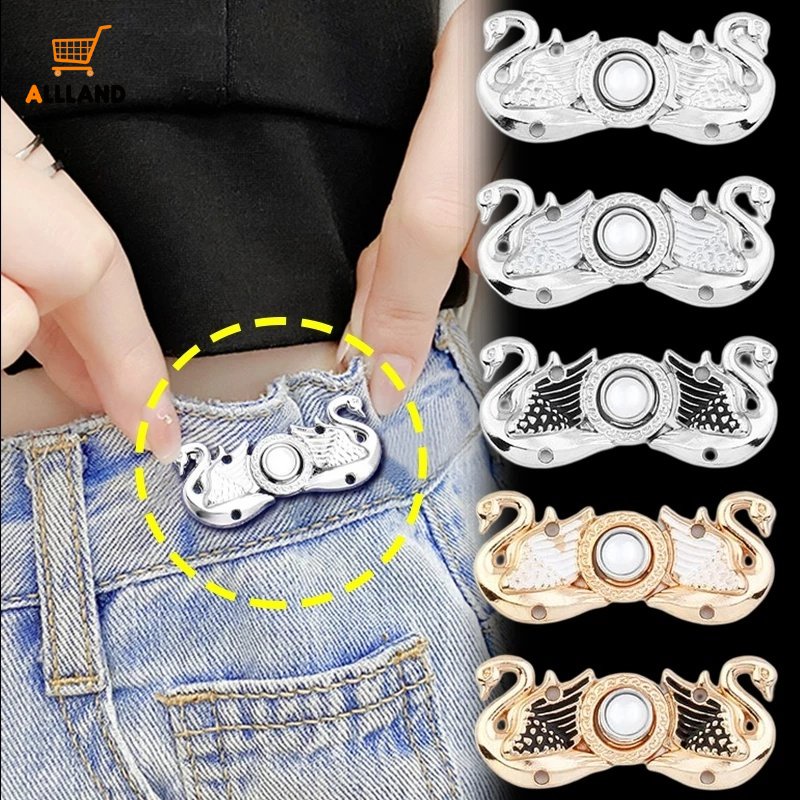 Kancing Pinggang Mengencangkan Angsa Adjustable/Klip Pinggang Logam Universal Dapat Dilepas/Celana Rok Wanita Jeans Pinggang Gesper