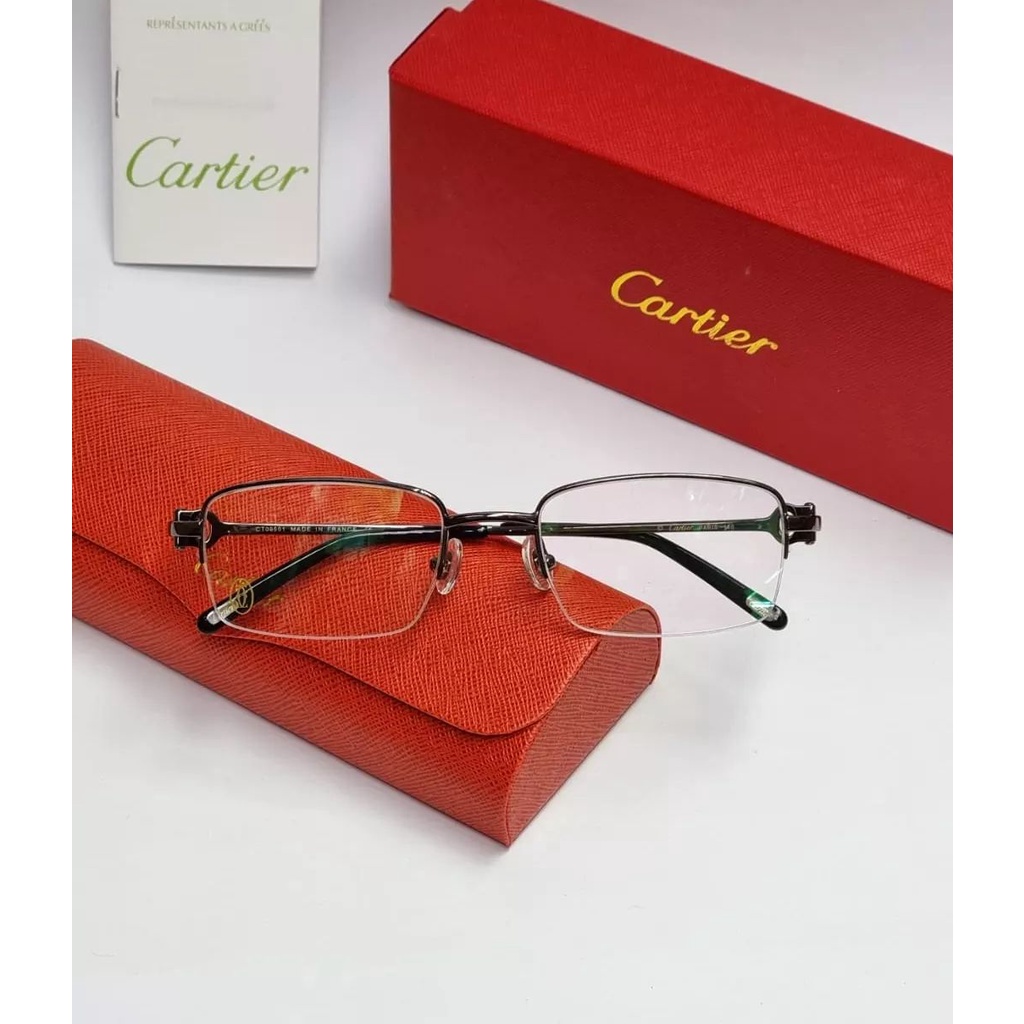 KACAMATA CARTIER 1207 GRADE ORIGINAL BISA GANTI LENSA ANTI RADIASI BLURAY BLUCROMIC