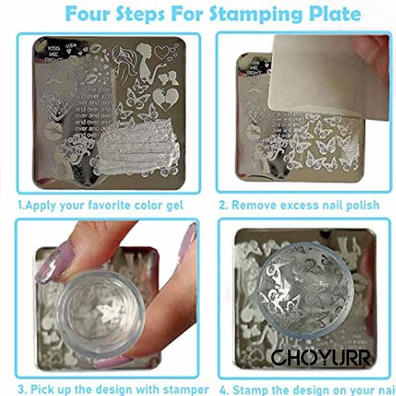 【COD】Clear Nail Stamper for French Tip Nail Art Cetakan Stempel Kuku Bahan Silikon Transparan Gaya Perancis-CH