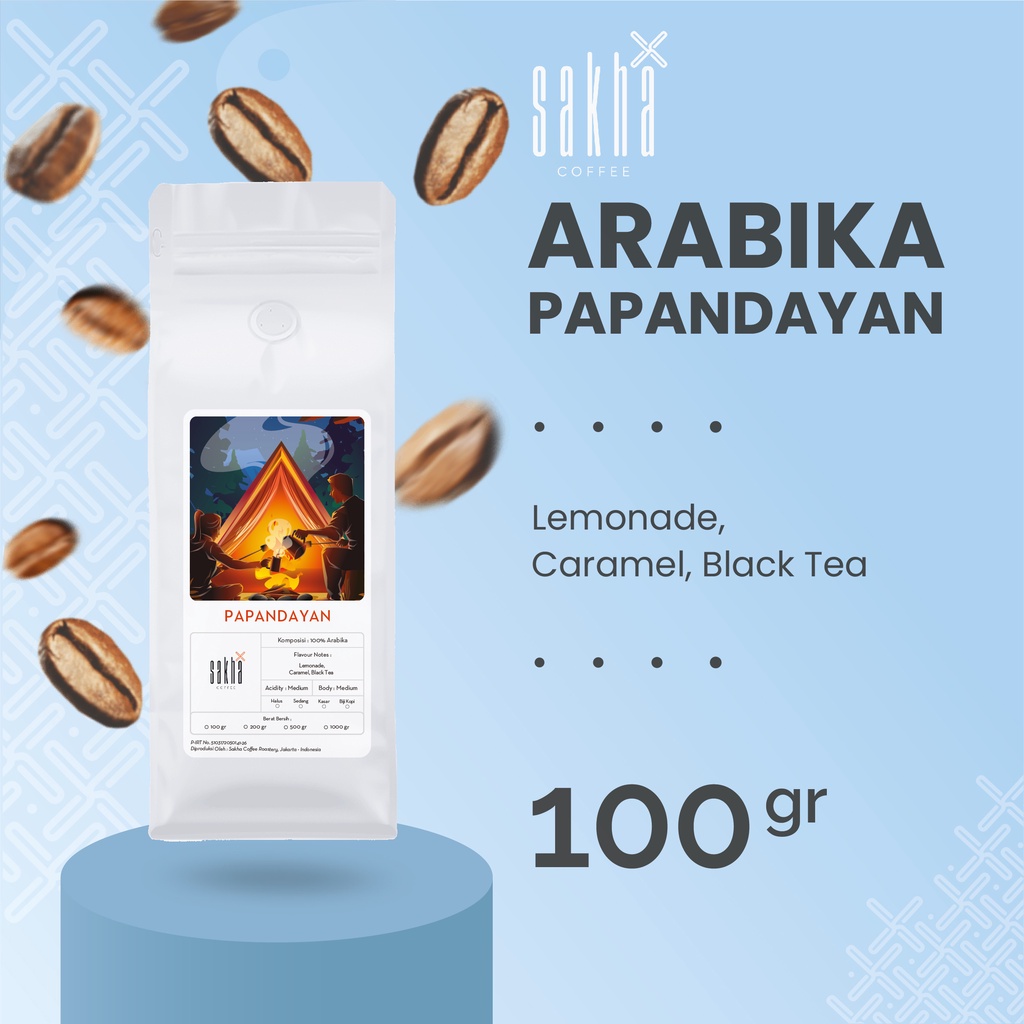 Kopi Arabika Papandayan Arabica Coffee Roast Beans Sakha Roastery 100gr Biji Bubuk