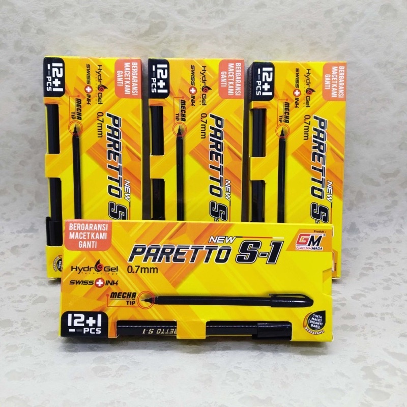 

Pulpen Gadjah Mada Paretto S-1 0.7mm 12+1 Pcs