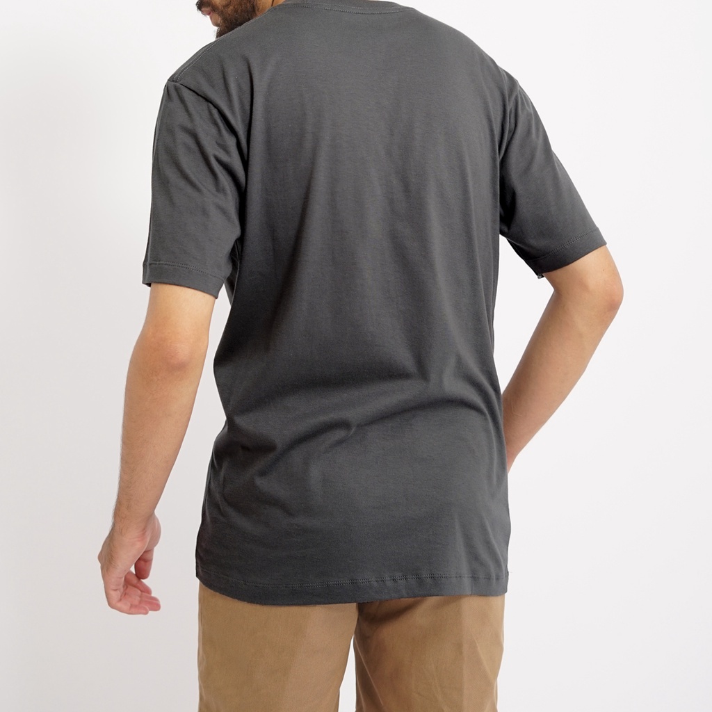 PLAIN Basic T-Shirt - Dark Grey (Kaos Polos Reguler Cotton 30s)