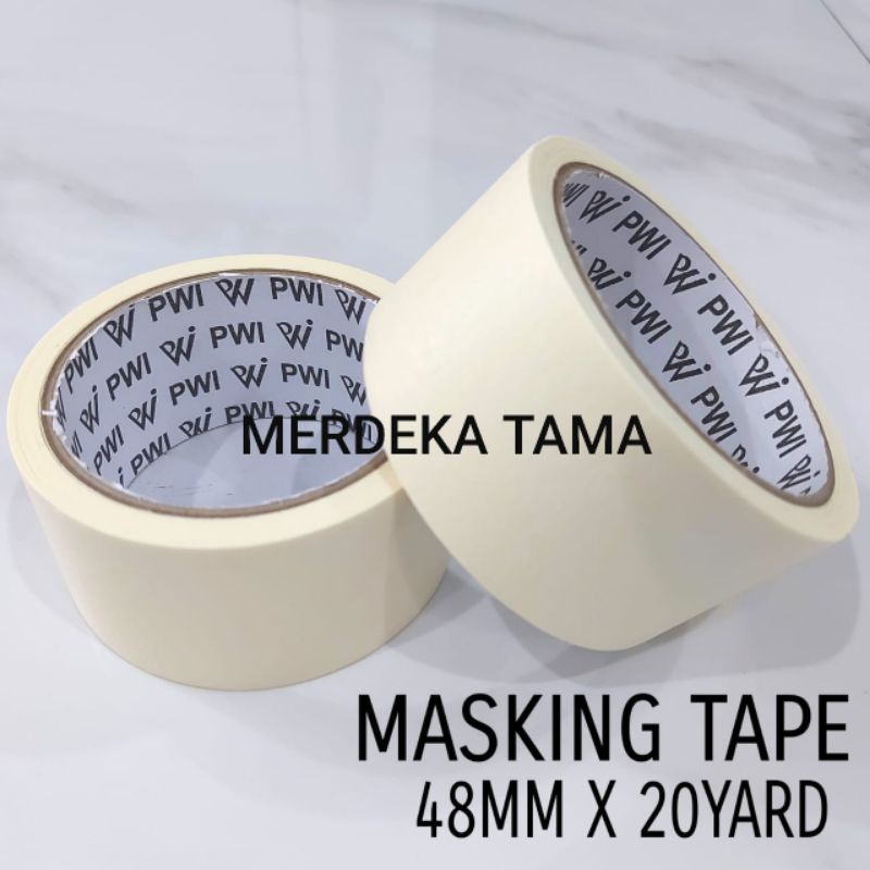 

Solasi Kertas Masking Tape PWI 48mm x 20yard