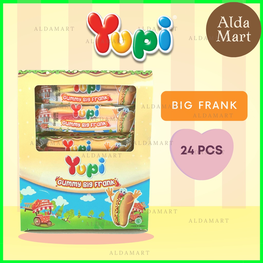 Permen Yupi Big Frank 1 kotak isi 24 pcs