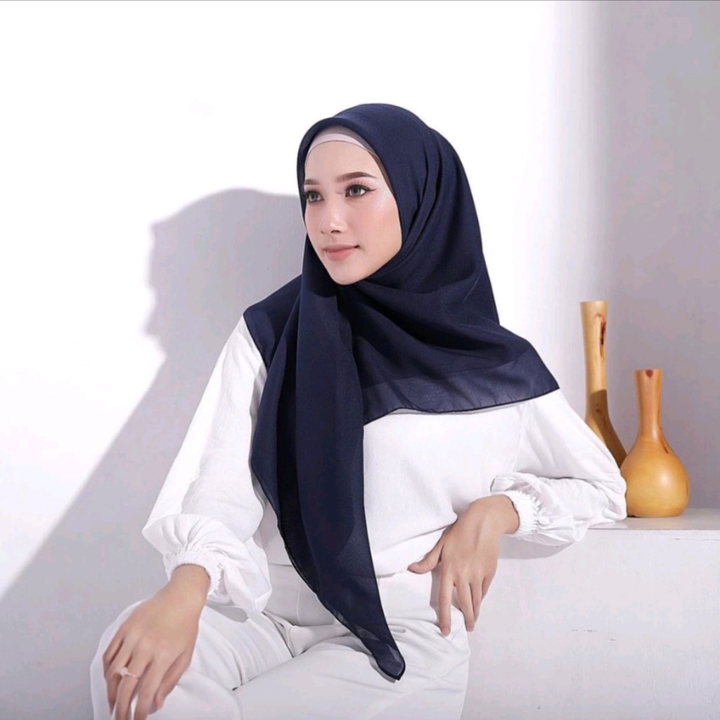 Jilbab Segi Empat | Pashmina Payet Hijab Jilbab Ceruty Premium | Kerudung Pashmina Payet Bando Cantik