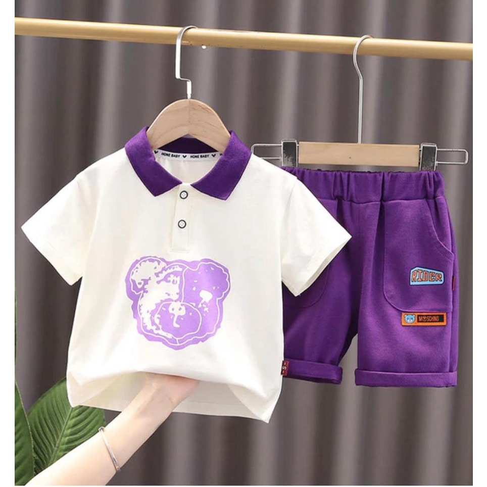 COD FREE ONGKIR - SETELAN ANAK LAKI-LAKI DAN PEREMPUAN BISA PILIH WARNA UNTUK USIA 1-5 TAHUN MOTIF POLO RIDER BETS QUALITY