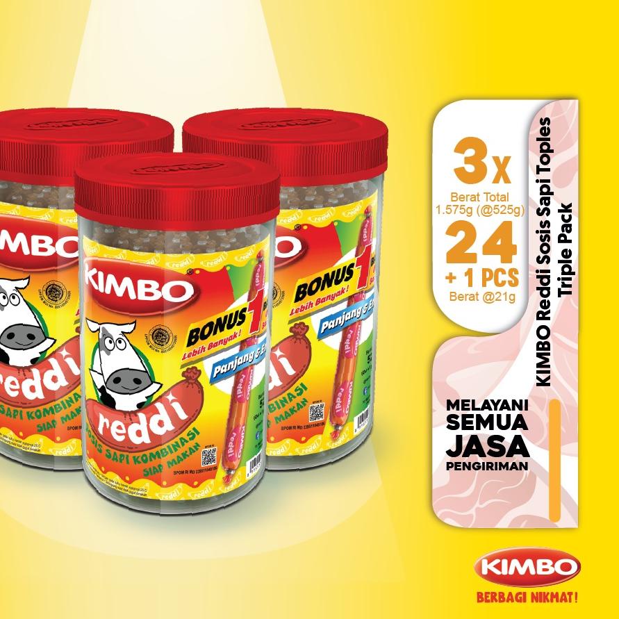 

FIA544 KIMBO Reddi Sosis Sapi Toples Triple Pack ||