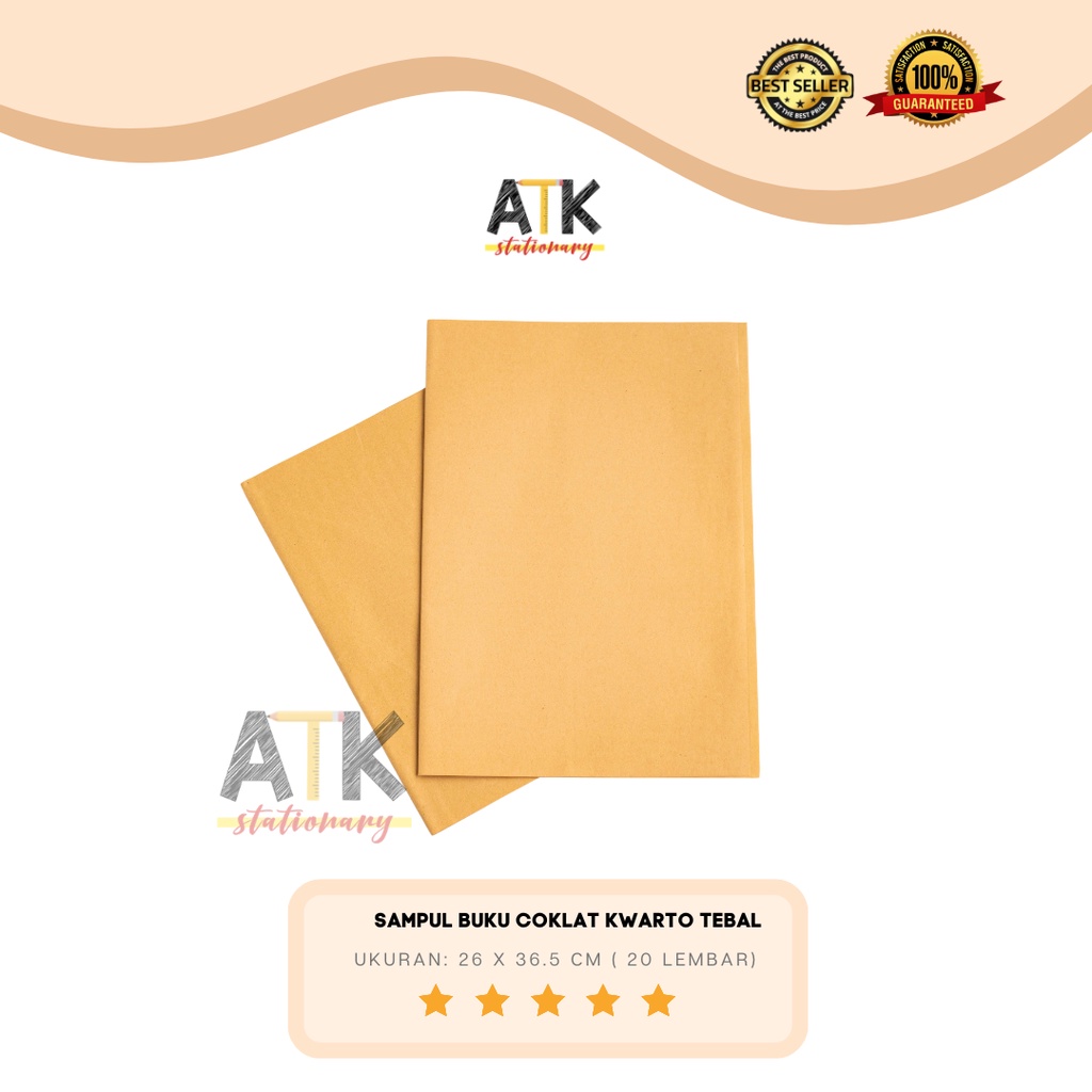 

Sampul Buku Tulis Coklat Polos Tebal Ukuran Kwarto Isi 20 Lembar atk