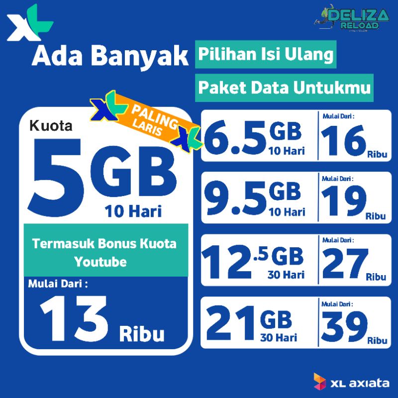 XL Combo Spesial 21GB 12.5GB | inject Kuota XL Hotrod Spesial