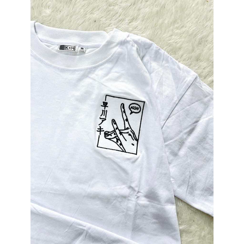 Tshirt Aki Kon Sign Embroidery Anime Chainsaw man Premium