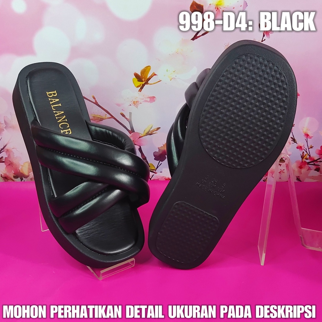 Sendal Wanita Dewasa Wedges 998 D4 Model Silang nyaman dikaki