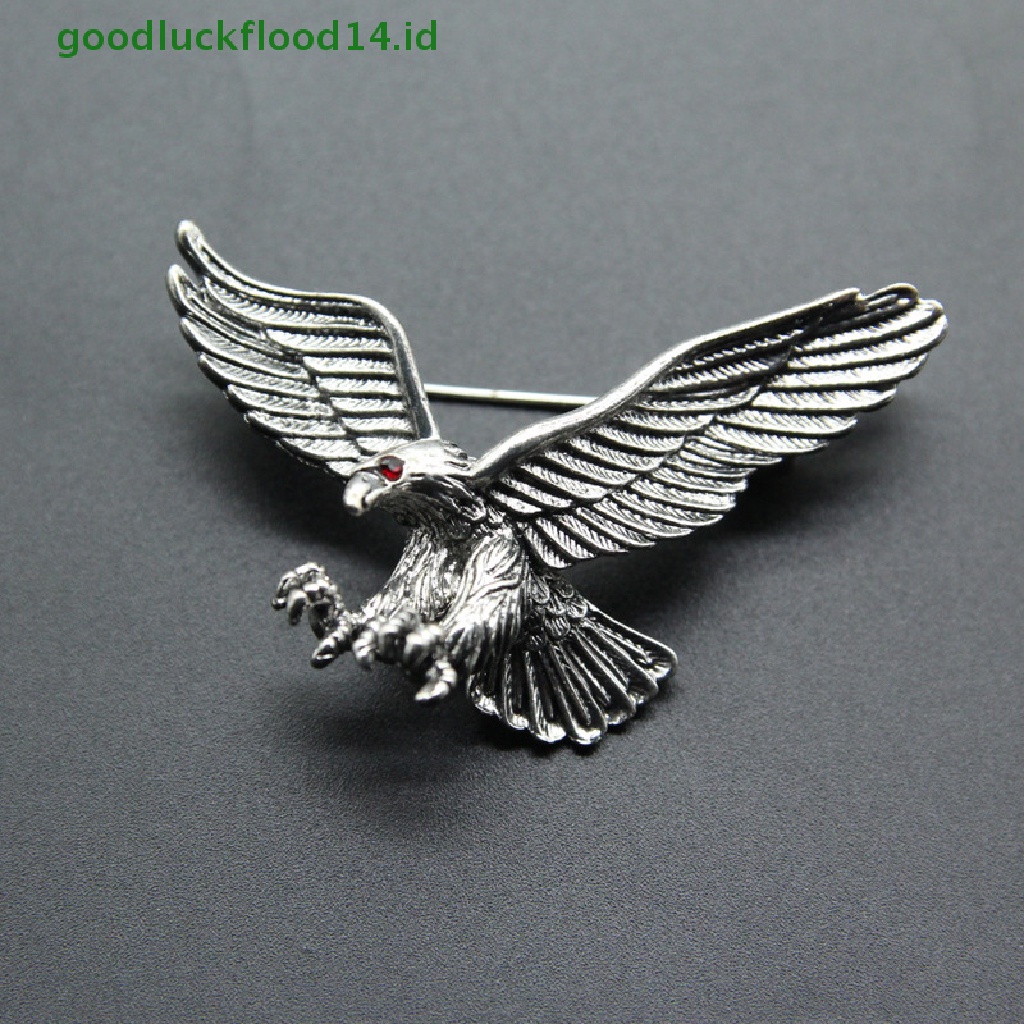 [GOOGFOUR] Fashion Pria Vintage Eagle Pin Bros Dekorasi Korsase Lencana Perhiasan Hadiah [TOP]