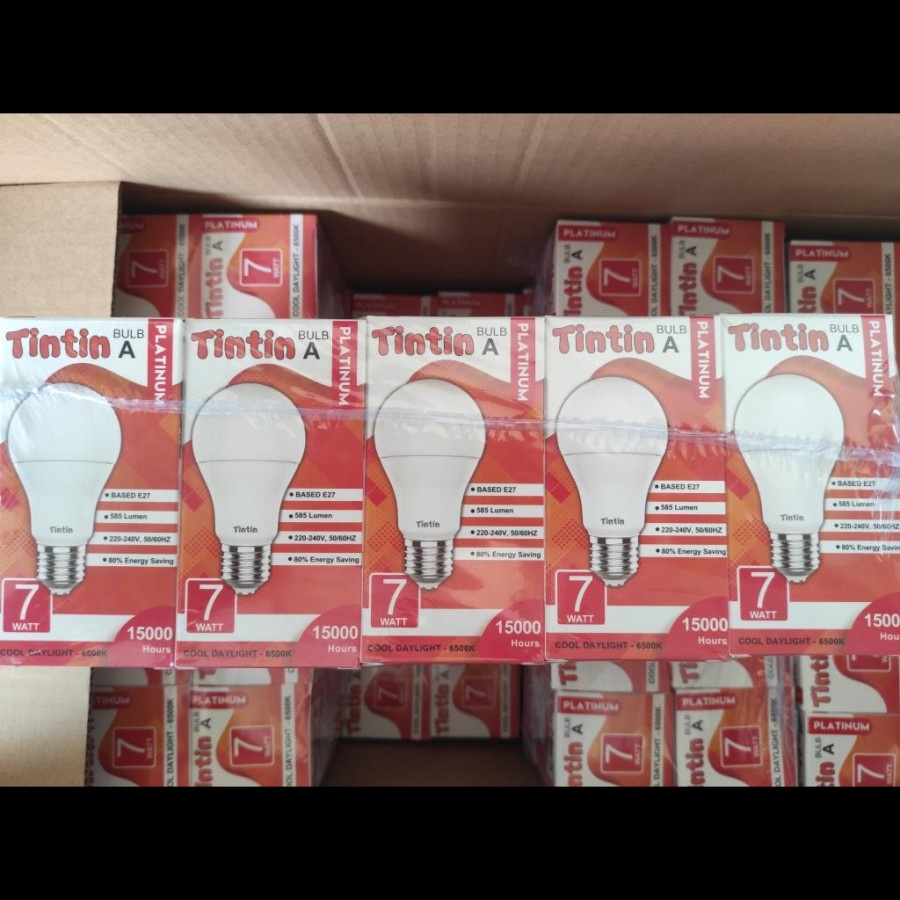 Bohlam LED TinTin Platinum 7 Watt Murah &amp; terang Lampu Hemat Energi