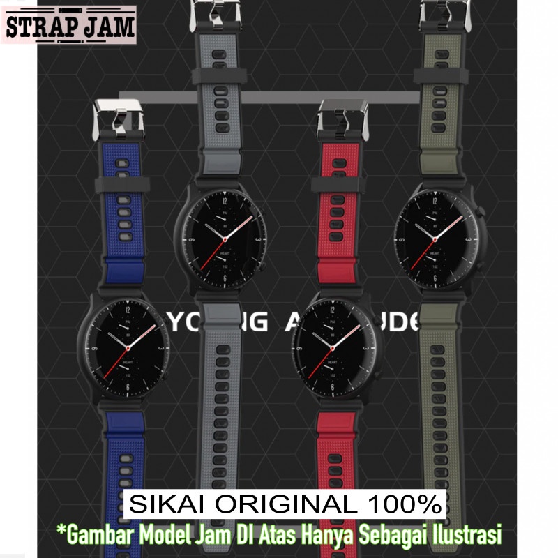SIKAI Attitude 22mm Tali Jam Tangan Haylou Solar Plus RT3 - Strap Silikon Rubber