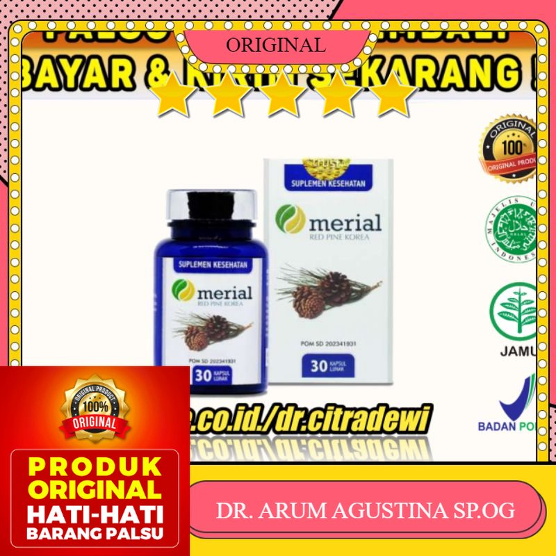 100% ORIGINAL Merial Red Pine Korea - 30 Kapsul / Atasi Hipertensi / Turunkan Kolesterol