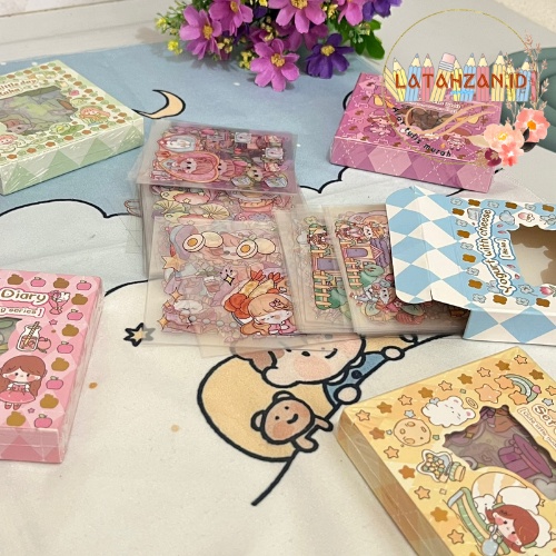 Stiker Senmu Momo Kecil Isi 100Pcs Anti Air Lucu Karakter Anime Bisa Cod