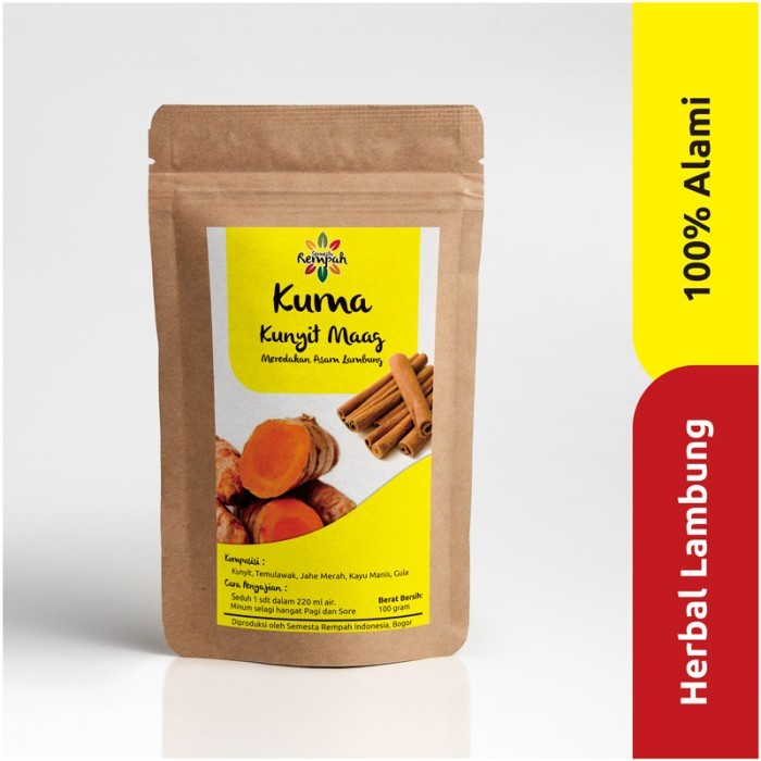

Terlaris ✨ - Pereda Maag Gerd Lambung Herbal Alami | semesta rempah | kunyit bubuk 2.1.23
