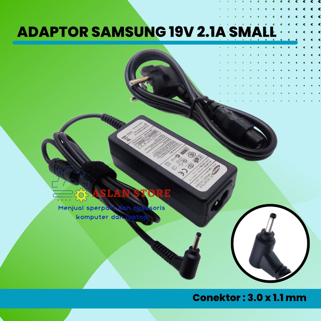 19V 2.1A 40W 3.0*1.0Mm AC Adapter Charger Daya untuk Samsung NP305U1A NP530U3B NP535U3C NP535U4C NP900X3A X1A Charger Laptop Samsung 19V 2.1A 3.0 x 1.0 Mini Original