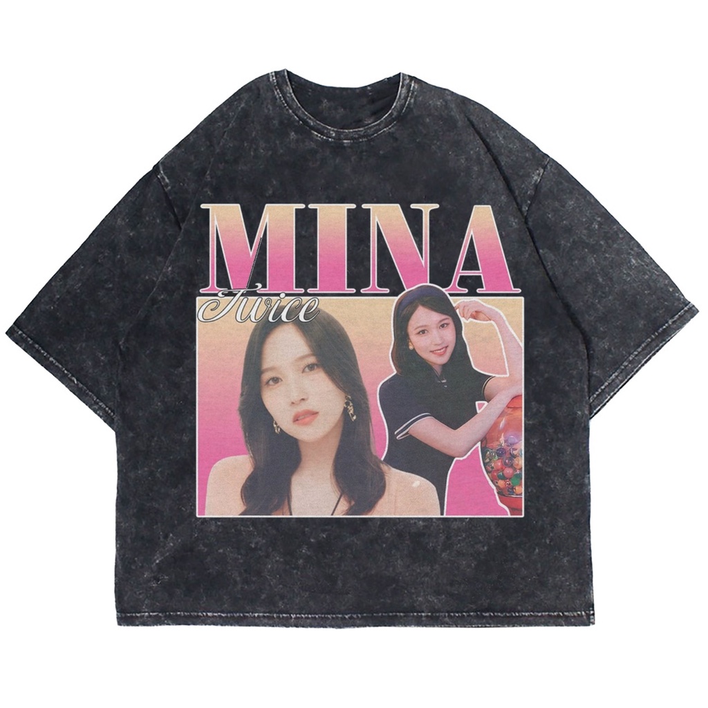 Patternmerch "kaos mina twice homage tee" Oversize T-shirt | washed tee | kaos vintage