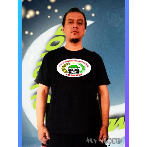 Baju kaos lengan pendek hitam ormas Forkabi