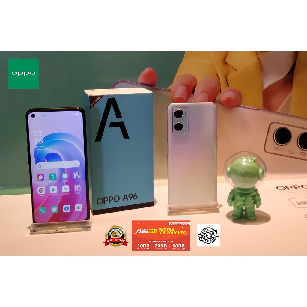 New Oppo A76 RAM 6GB+5GB/128Gb | A96 Ram 8GB+5GB/256GB | A77s Ram 8Gb+8Gb/128Gb Garansi Resmi Original Authorized Oppo 100% Terbaru