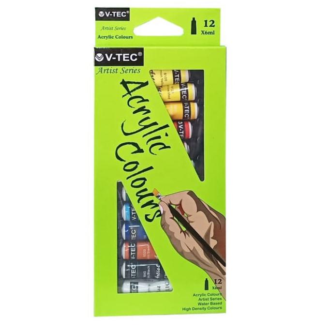 

FIHRD V-Tec Acrylic Color Set 12 - VT-612/A Isi 12 x 6ml / Cat Akrilik V-TEC 12 warna mvzti