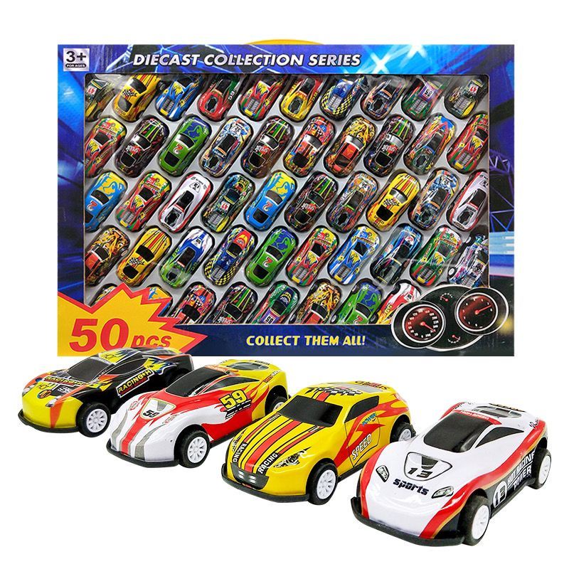 Premium 50 pcs diecast cars gift box diecast mobil mainan anak happychild