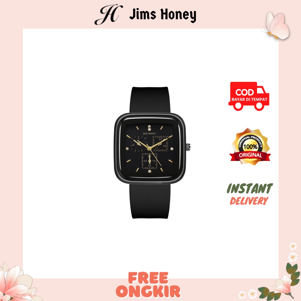 Jims Honey Jam JT 8027 - Jam Tangan Karet Unisex Cewe Cowo Couple FREE BOX