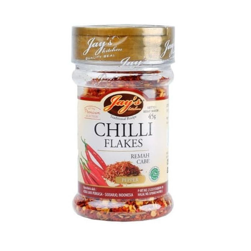 

Jay's Chili Flakes / Cabe Remah untuk Chili Oil | Berat Bersih 45gr