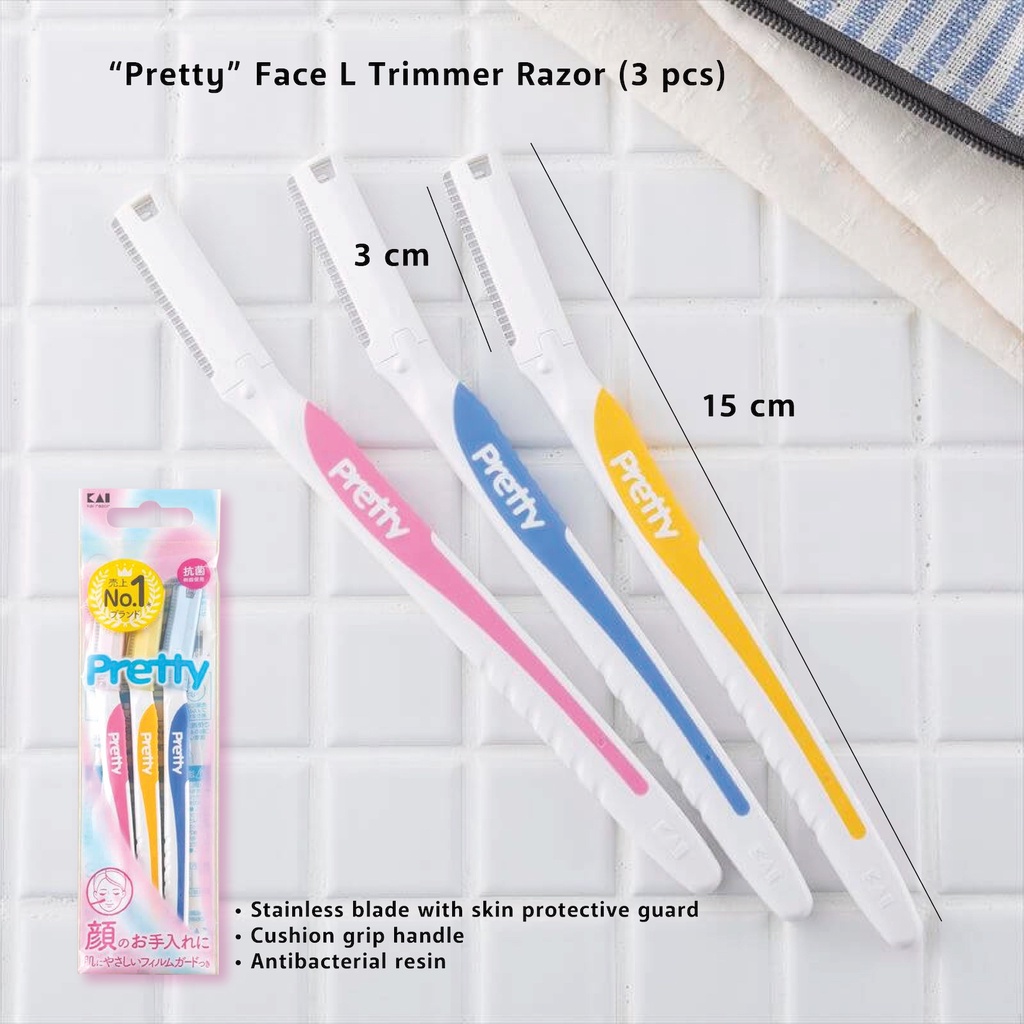 KAI Japan PRETTY Series Pisau Cukur Alis Eyebrow Razor