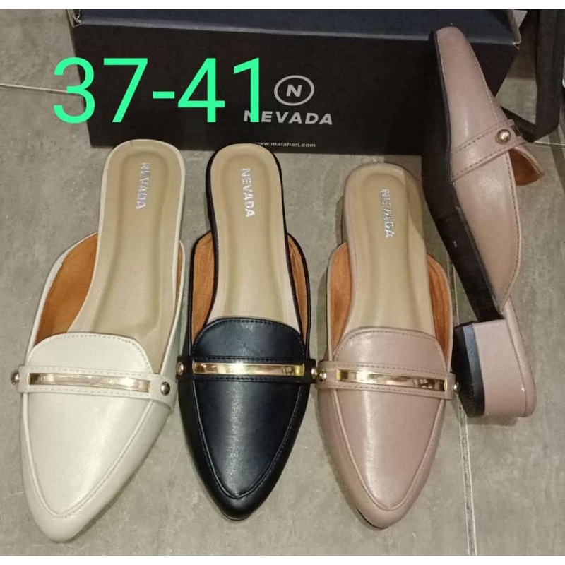 Sandal Wedges Bustong Wanita Brand Nevada Matahari Terbaru